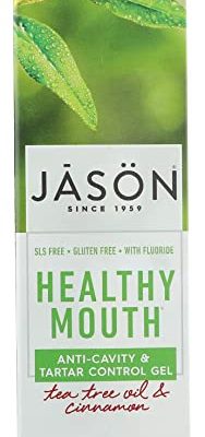 Jason - Fluoride-Free Healthy Mouth Tartar Control Tea Tree Oil and Cinnamon Toothpaste