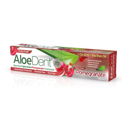 AloeDent - Fluoride-free Triple Action Pomegranate Toothpaste (100ml)